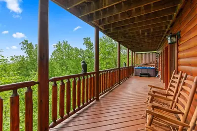 view from a smoky mountain cabin