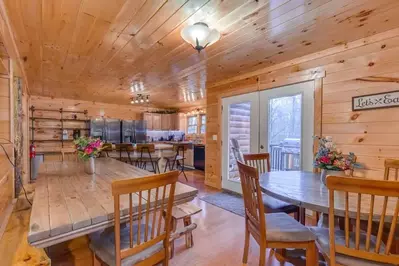 kitchen inside of an affordable cabin