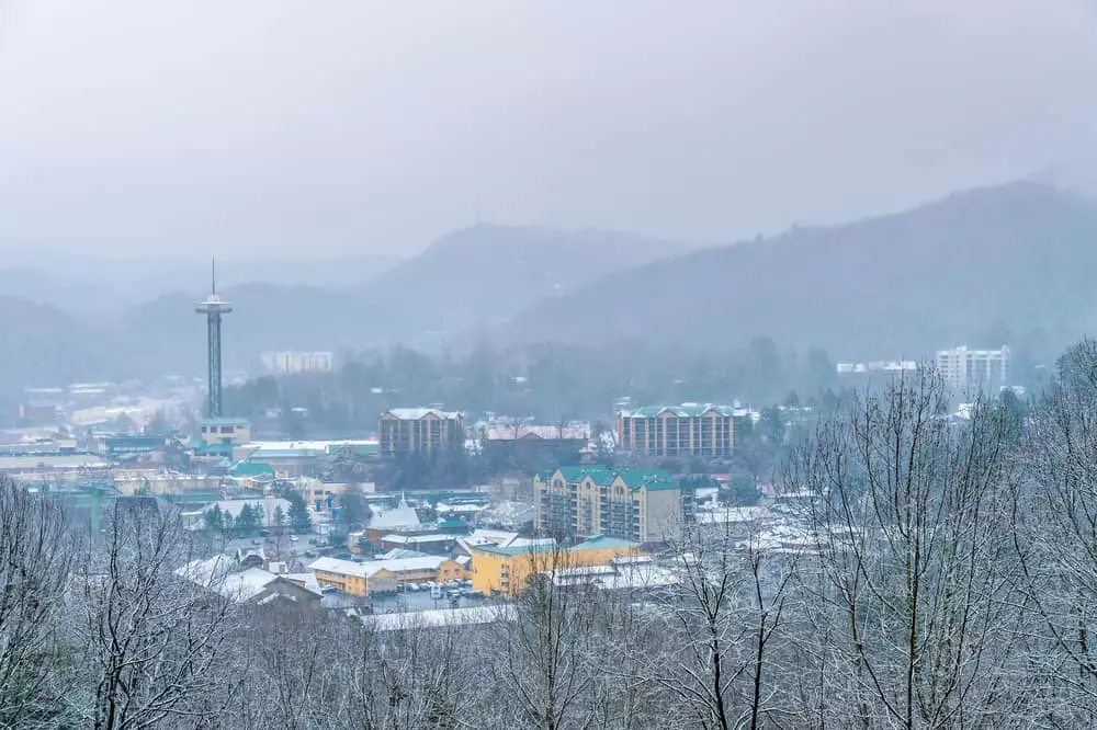 snowy gatlinburg