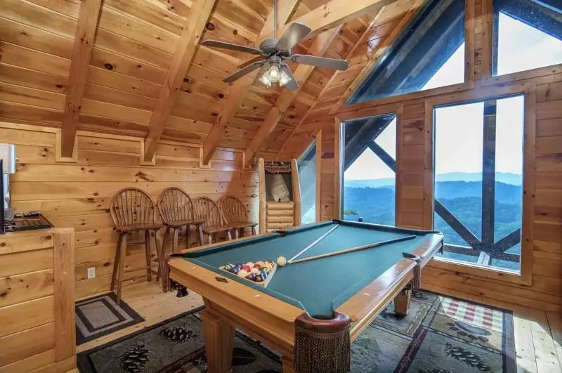 game room with pool table