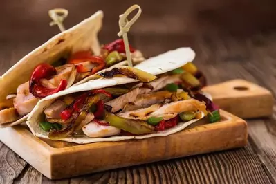 Tasty chicken fajitas.