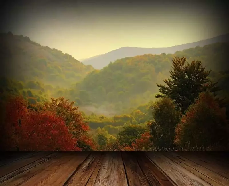 View of the Smoky Mountains from porch