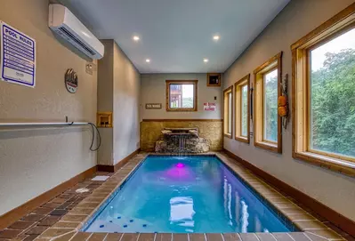 cabin with indoor pool