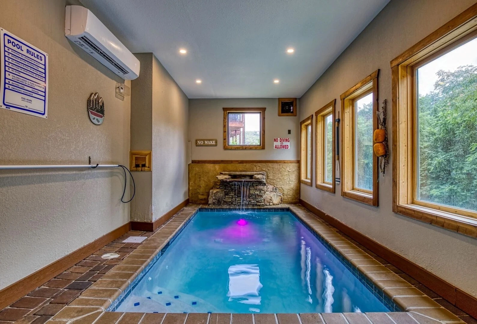 cabin with indoor pool