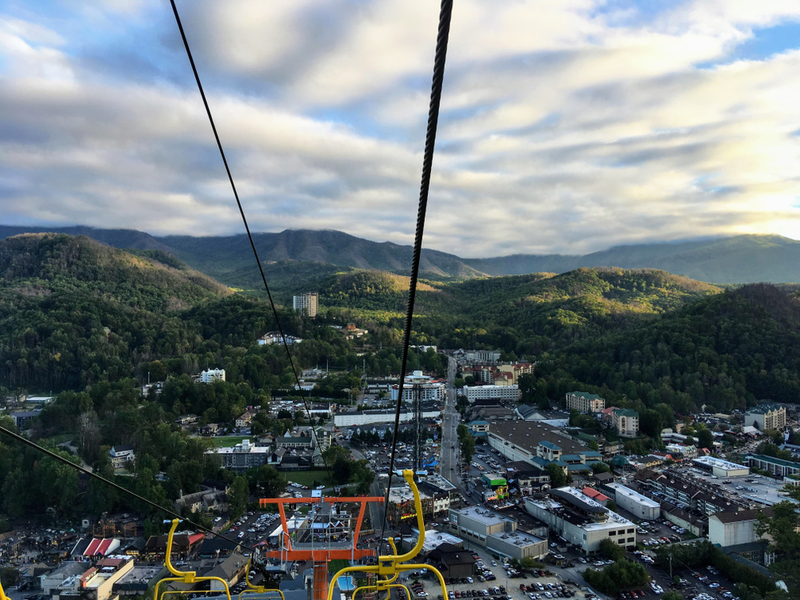 view from Gatlinburg SkyLift - one of the best things to do in gatlinburg