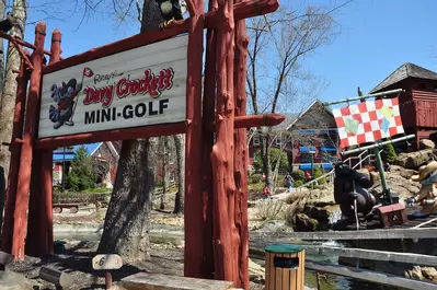 davy Crockett mini golf is one of the top places for mini golf in Gatlinburg