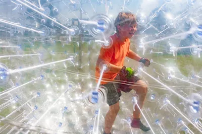 zorbing at Outdoor Gravity Park is one of the top hidden gems in Pigeon Forge