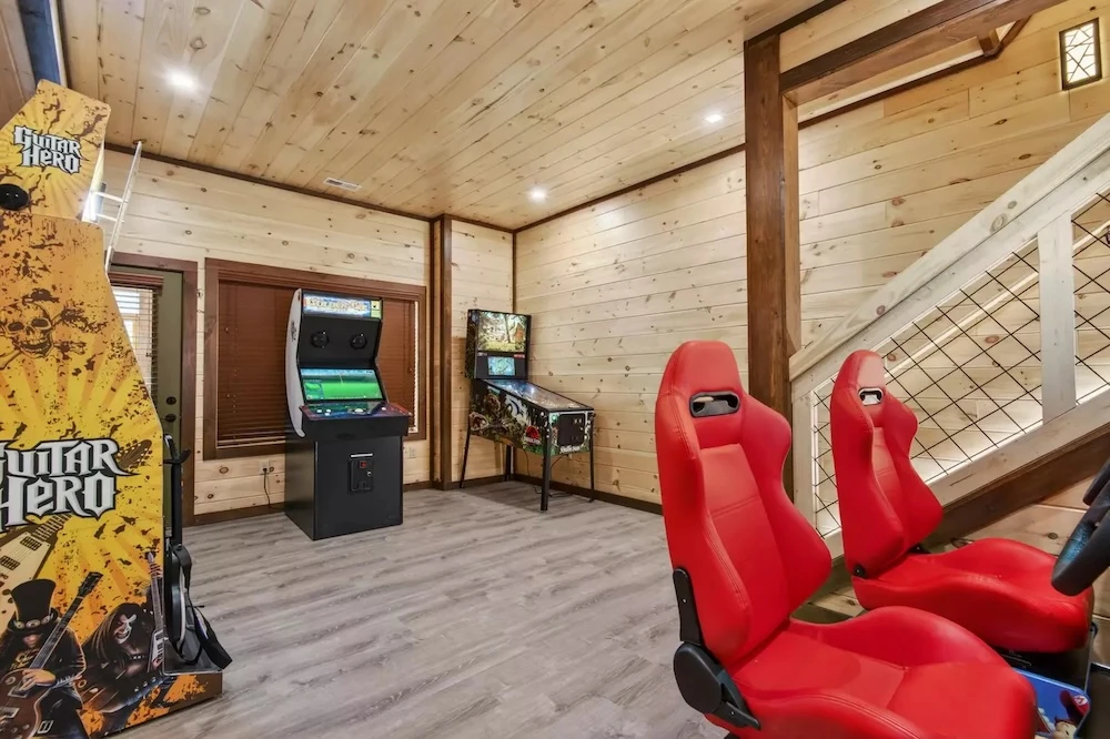 bear olympics is one of our pigeon forge cabins with game rooms