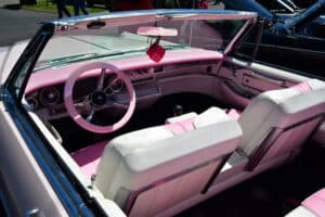 pink car interior at the spring rod run in pigeon forge tn