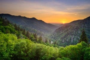 Incredible photo of the Smoky Mountains taken from a two bedroom Pigeon Forge cabin