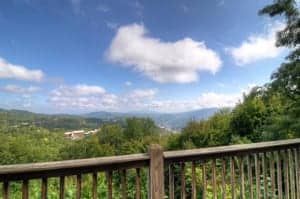 Breathtaking view of the mountains from a cabin rental in Pigeon Forge.