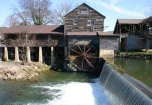 The Old Mill in Pigeon Forge in late fall.