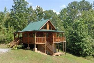A secluded one bedroom cabin in Pigeon Forge.