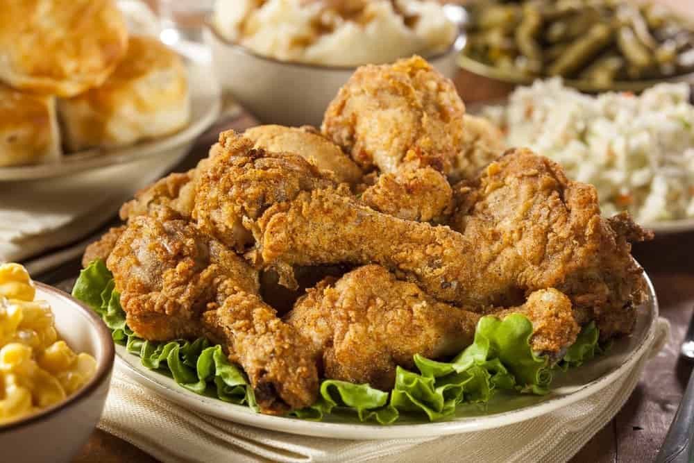 Fried chicken and other delicious Southern food.