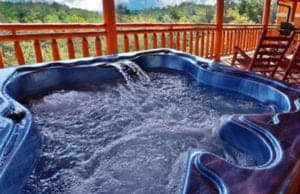 hot tub at 1 bedroom cabin