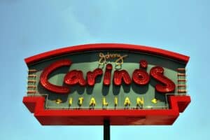 johnny carino's italian restaurant sign